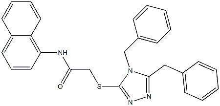 2-[(4,5-dibenzyl-4H-1,2,4-triazol-3-yl)sulfanyl]-N-(1-naphthyl)acetamide Struktur