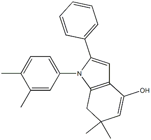 1-(3,4-dimethylphenyl)-6,6-dimethyl-2-phenyl-6,7-dihydro-1H-indol-4-ol Struktur