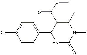 methyl 4-(4-chlorophenyl)-1,6-dimethyl-2-oxo-1,2,3,4-tetrahydropyrimidine-5-carboxylate Struktur