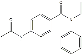 4-(acetylamino)-N-ethyl-N-phenylbenzamide Struktur