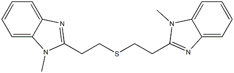 bis[2-(1-methyl-1H-benzimidazol-2-yl)ethyl] sulfide Struktur