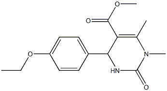 methyl 4-(4-ethoxyphenyl)-1,6-dimethyl-2-oxo-1,2,3,4-tetrahydro-5-pyrimidinecarboxylate Struktur