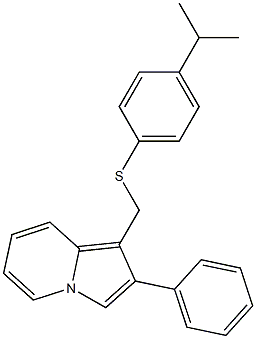 1-{[(4-isopropylphenyl)sulfanyl]methyl}-2-phenylindolizine Struktur