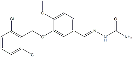 3-[(2,6-dichlorobenzyl)oxy]-4-methoxybenzaldehyde semicarbazone Struktur