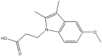 3-(5-methoxy-2,3-dimethyl-1H-indol-1-yl)propanoic acid Struktur