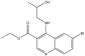 ethyl 6-bromo-4-[(2-hydroxypropyl)amino]-3-quinolinecarboxylate Struktur