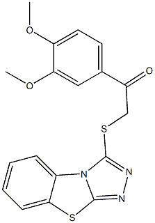 1-(3,4-dimethoxyphenyl)-2-([1,2,4]triazolo[3,4-b][1,3]benzothiazol-3-ylsulfanyl)ethanone Struktur