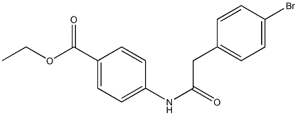 ethyl 4-{[(4-bromophenyl)acetyl]amino}benzoate Struktur