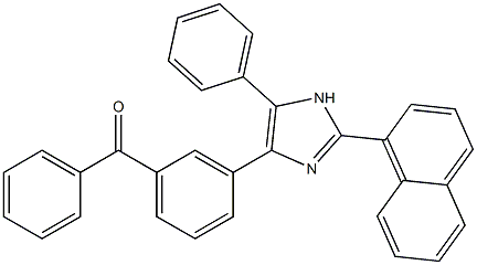 {3-[2-(1-naphthyl)-5-phenyl-1H-imidazol-4-yl]phenyl}(phenyl)methanone Struktur