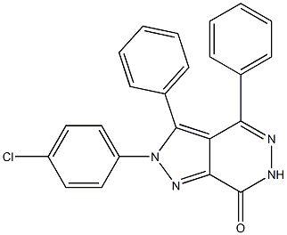 2-(4-chlorophenyl)-3,4-diphenyl-2,6-dihydro-7H-pyrazolo[3,4-d]pyridazin-7-one Struktur