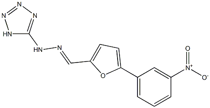 5-{3-nitrophenyl}-2-furaldehyde 1H-tetraazol-5-ylhydrazone Struktur