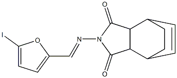 4-{[(5-iodo-2-furyl)methylene]amino}-4-azatricyclo[5.2.2.0~2,6~]undec-8-ene-3,5-dione Struktur