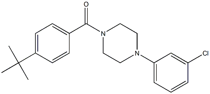 1-(4-tert-butylbenzoyl)-4-(3-chlorophenyl)piperazine Struktur