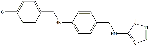 N-(4-chlorobenzyl)-N-{4-[(1H-1,2,4-triazol-5-ylamino)methyl]phenyl}amine Struktur