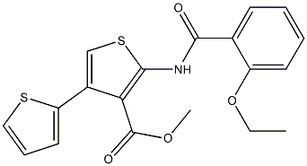 methyl 2-[(2-ethoxybenzoyl)amino]-4,2'-bithiophene-3-carboxylate Struktur