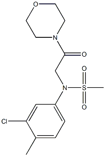 N-(3-chloro-4-methylphenyl)-N-[2-(4-morpholinyl)-2-oxoethyl]methanesulfonamide Struktur