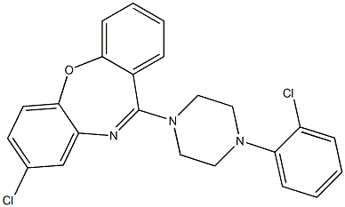 8-chloro-11-[4-(2-chlorophenyl)piperazin-1-yl]dibenzo[b,f][1,4]oxazepine Struktur