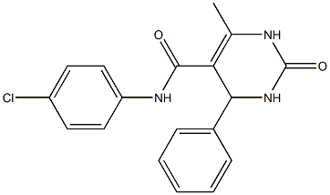 N-(4-chlorophenyl)-6-methyl-2-oxo-4-phenyl-1,2,3,4-tetrahydro-5-pyrimidinecarboxamide Struktur