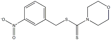 3-nitrobenzyl 4-morpholinecarbodithioate Struktur