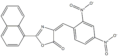 4-{2,4-dinitrobenzylidene}-2-(1-naphthyl)-1,3-oxazol-5(4H)-one Struktur