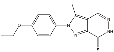 2-(4-ethoxyphenyl)-3,4-dimethyl-2,6-dihydro-7H-pyrazolo[3,4-d]pyridazine-7-thione Struktur