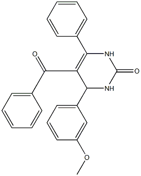 5-benzoyl-4-(3-methoxyphenyl)-6-phenyl-3,4-dihydro-2(1H)-pyrimidinone Struktur