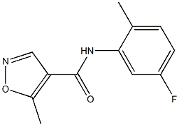 N-(5-fluoro-2-methylphenyl)-5-methyl-4-isoxazolecarboxamide Struktur