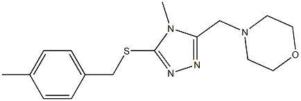 4-methylbenzyl 4-methyl-5-(4-morpholinylmethyl)-4H-1,2,4-triazol-3-yl sulfide Struktur