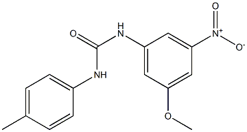 N-{3-nitro-5-methoxyphenyl}-N'-(4-methylphenyl)urea Struktur