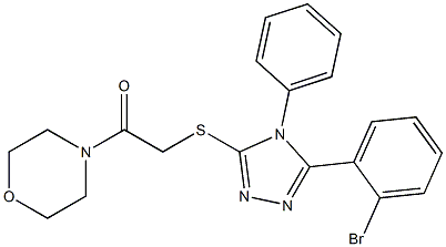 5-(2-bromophenyl)-4-phenyl-4H-1,2,4-triazol-3-yl 2-(4-morpholinyl)-2-oxoethyl sulfide Struktur