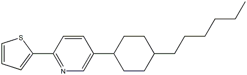 5-(4-hexylcyclohexyl)-2-(2-thienyl)pyridine Struktur