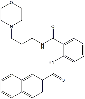 N-[2-({[3-(4-morpholinyl)propyl]amino}carbonyl)phenyl]-2-naphthamide Struktur