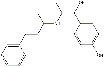 4-{1-hydroxy-2-[(1-methyl-3-phenylpropyl)amino]propyl}phenol Struktur