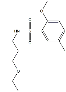 N-(3-isopropoxypropyl)-2-methoxy-5-methylbenzenesulfonamide Struktur