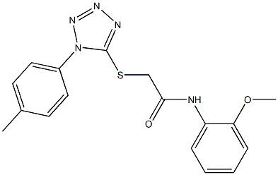 N-[2-(methyloxy)phenyl]-2-{[1-(4-methylphenyl)-1H-tetraazol-5-yl]sulfanyl}acetamide Struktur