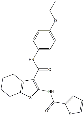 N-(4-ethoxyphenyl)-2-[(2-thienylcarbonyl)amino]-4,5,6,7-tetrahydro-1-benzothiophene-3-carboxamide Struktur