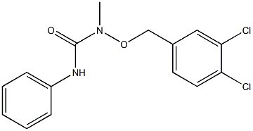 N-[(3,4-dichlorobenzyl)oxy]-N-methyl-N'-phenylurea Struktur