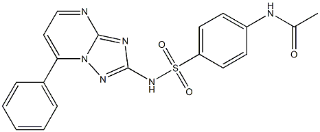 N-(4-{[(7-phenyl[1,2,4]triazolo[1,5-a]pyrimidin-2-yl)amino]sulfonyl}phenyl)acetamide Struktur