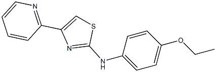 N-(4-ethoxyphenyl)-N-[4-(2-pyridinyl)-1,3-thiazol-2-yl]amine Struktur