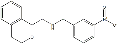 N-(3,4-dihydro-1H-isochromen-1-ylmethyl)-N-(3-nitrobenzyl)amine Struktur