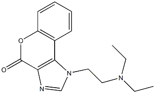 1-[2-(diethylamino)ethyl]chromeno[3,4-d]imidazol-4(1H)-one Struktur