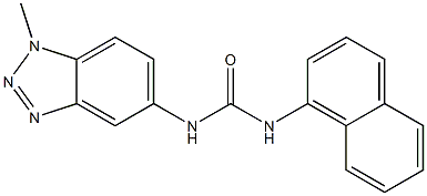 N-(1-methyl-1H-1,2,3-benzotriazol-5-yl)-N'-(1-naphthyl)urea Struktur