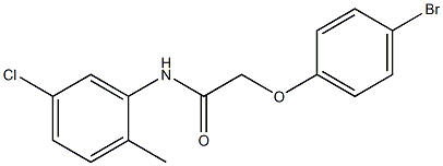 2-(4-bromophenoxy)-N-(5-chloro-2-methylphenyl)acetamide Struktur