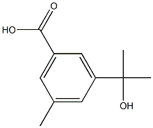 3-(1-hydroxy-1-methylethyl)-5-methylbenzoic acid Struktur