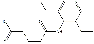 5-(2,6-diethylanilino)-5-oxopentanoic acid Struktur