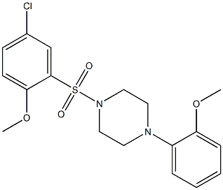 1-[(5-chloro-2-methoxyphenyl)sulfonyl]-4-(2-methoxyphenyl)piperazine Struktur