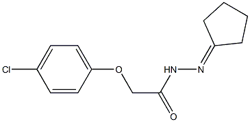 2-(4-chlorophenoxy)-N'-cyclopentylideneacetohydrazide Struktur