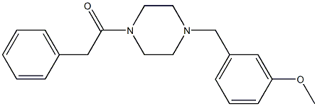 1-{[3-(methyloxy)phenyl]methyl}-4-(phenylacetyl)piperazine Struktur