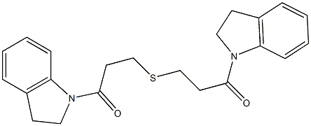 bis[3-(2,3-dihydro-1H-indol-1-yl)-3-oxopropyl] sulfide Struktur