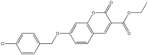 ethyl 7-[(4-chlorobenzyl)oxy]-2-oxo-2H-chromene-3-carboxylate Struktur